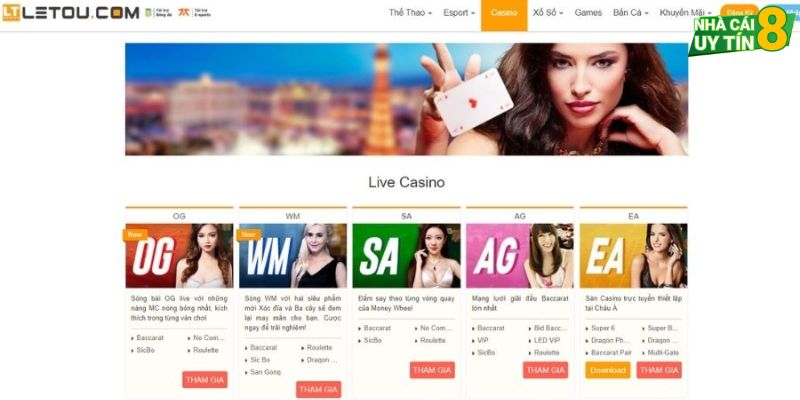 Tham gia cá cược tại casino online với nhiều sản phẩm hấp dẫn