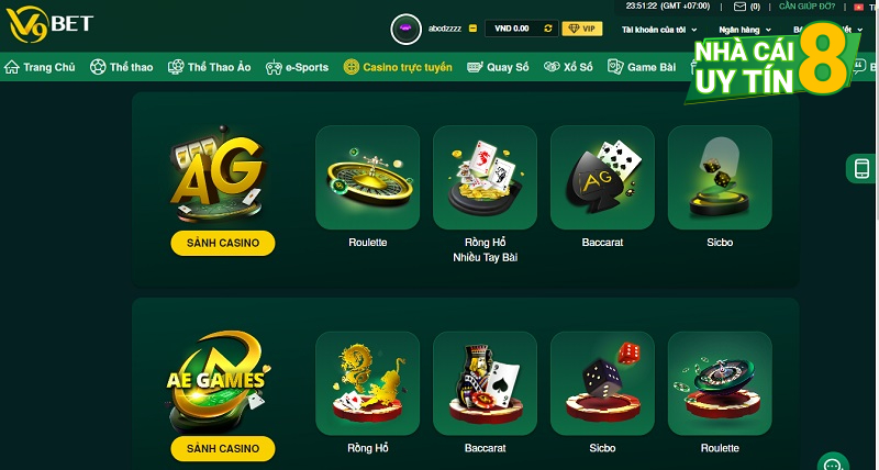 Đặt cược đỉnh cao tại các tựa game trong casino trực tuyến